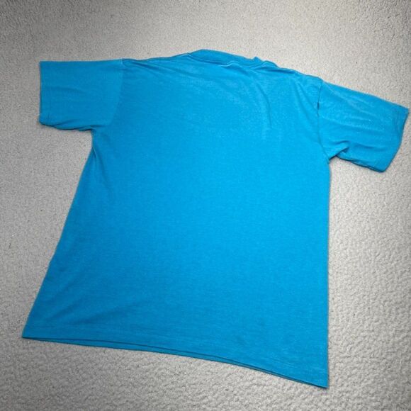 Vintage Oneita Shirt Mens Large Blue Dream Catcher Tribal Single Stitch USA Made - Picture 2 of 16